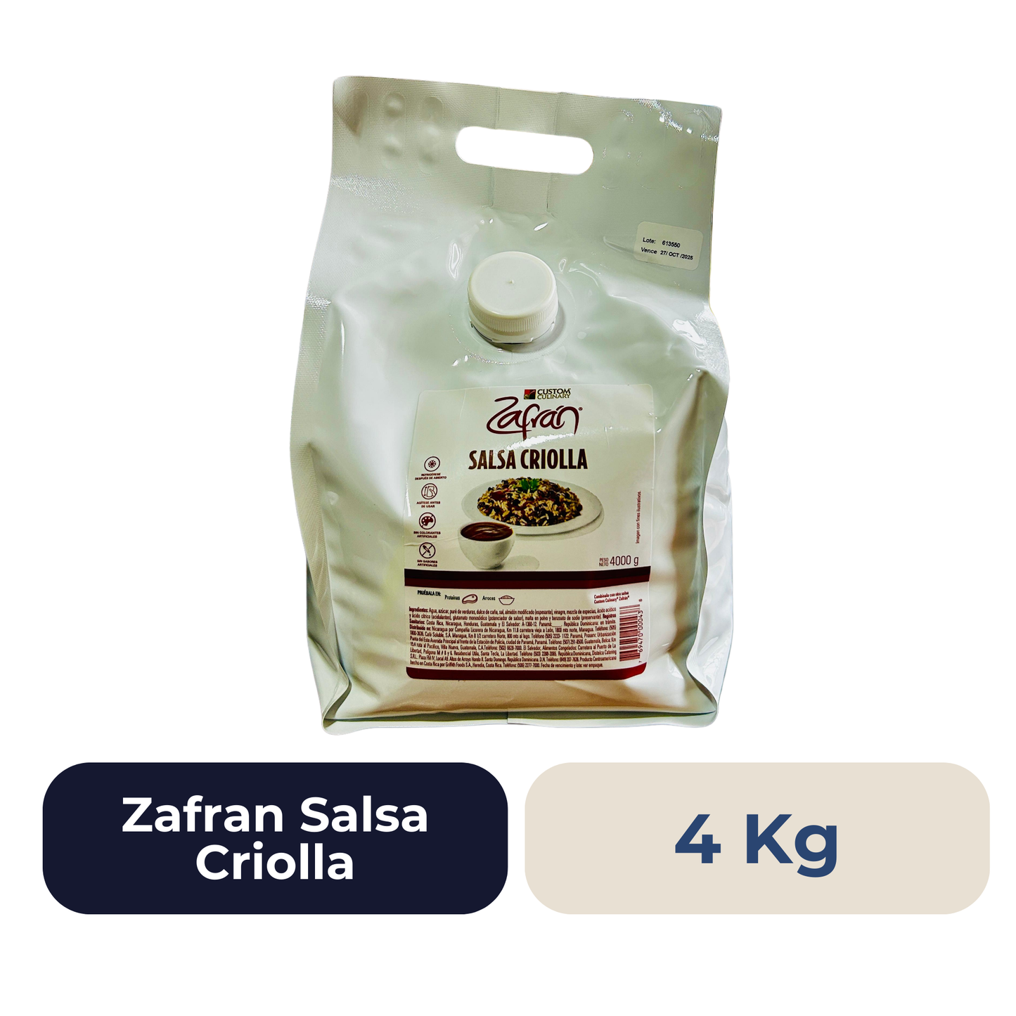 Zafrán Salsa Criollo 4 Kg